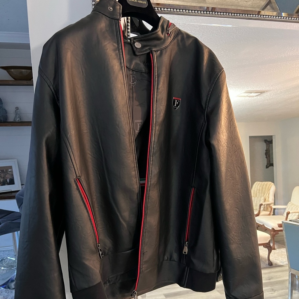 Black and Red Performance Jacket with Slim Fit